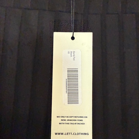 Black Ribbed Pants - Picture 2 of 3